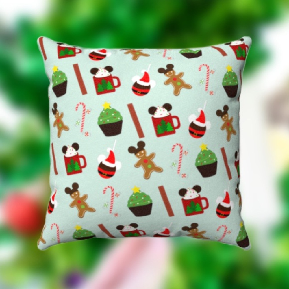 Treat Yo Self Christmas | Mouse Shaped Disney Snack Inspired Pillow Cover